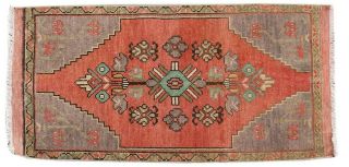 2x3 Oriental Handmade Vintage Carpet Medallion Traditional Wool Small Rug