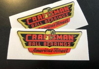 Craftsman Ball Bearing Americans Finest Drill Press Decals 2 1/4” 2 For 1