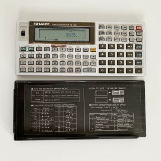 Sharp Pocket Computer Pc - 1403 Electronic Calculator Vintage With Case