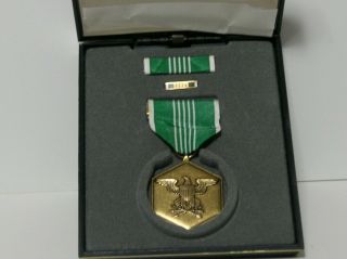 Vintage Us Military Army Medal For Military Merit With Display Case