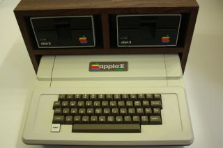 Apple II Vintage Computer Monitor,  Dual Disk Drive Stand 3