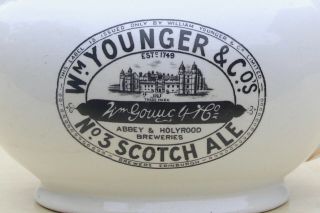 Vintage C1930s Wm Younger Edinburgh No 3 Scotch Ale Shelley Made Pub Jug Pitcher