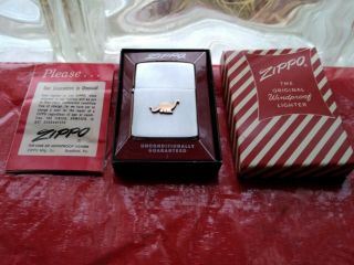 Vintage Zippo Lighter 1964 Sinclair Oil W/ Dino Logo In Red/white Box Excl Cond