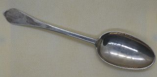 Early Antique Silver Dog Nose Or Wavy Edged Spoon