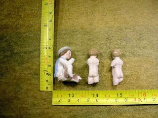 3 x excavated vintage victorian painted bisque doll body Kister age 1860 13008 3