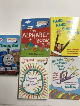 5 Mini Baby Dr.  Suess Books.  Go,  Train,  Go Hand,  Hand,  Fingers,  Thumb. 2