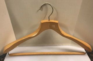 Vintage Solid Maple Wood Hanger Trousers Pants Clothes Poland Made 20” X 8.  5”