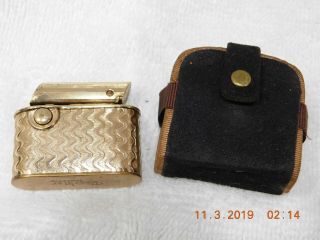 Vintage 1930s Regeliter Lighter Art Deco Gold Fill Push Button Cigarette Lighter