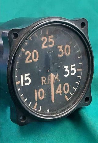 Vintage Raf Aircraft Rpm Gauge Type 6a/1429 In Good Cosmetic Order