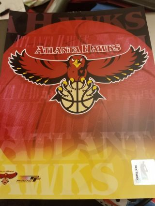 Authentic Atlanta Hawks 8x10 Photo With Nba Hologram