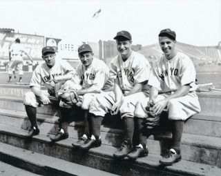 Lou Gehrig,  Tony Lazzeri,  Red Rolfe,  Frank Crosetti 8x10 Photo York Yankees