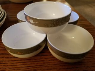 5 Asiana Airlines Haengnam Bone China Bowls/cups - Rare - Ecx022