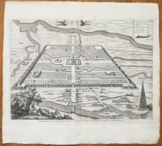 Calmet Large Engraving View Of Ninive - 1725