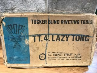 Vintage Tucker Tt.  4 Lazy Tong Pop Riveting Tool