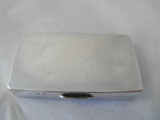 Solid Silver Snuff Box,  Gilded Inside,  B 