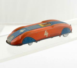 Vintage Race Car 4 Us Zone Germany Huki 1948 Tin Toy Friction