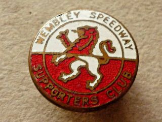 Vintage Wembley Speedway Supporters Club Enamel Badge J.  R.  Fuller & Co 1930 