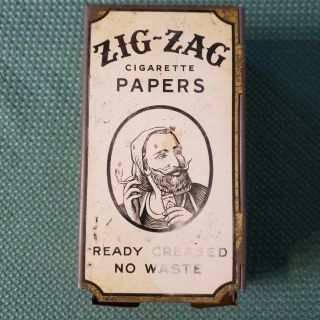Vintage Zig Zag Cigarette Papers Store Dispenser - Plated Tin