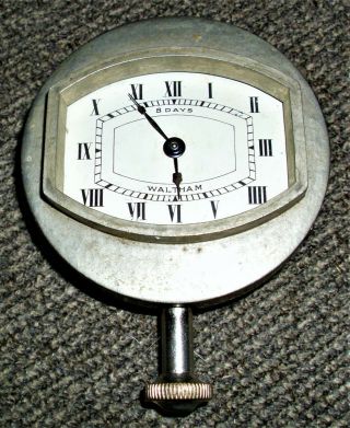 Vintage - Waltham Watch Co - 8 Day - Car Dash Clock - For Repair
