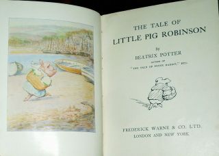 THE TALE OF LITTLE PIG ROBINSON BY BEATRIX POTTER - 1939 3