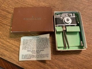 Vintage Photo Lite Mini Camera Cigarette Lighter W/box Occupied Japan