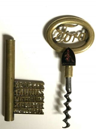 Vintage Ford Cork Screw - Fabulous And Rare Marketing Piece For Dealer In 1950 