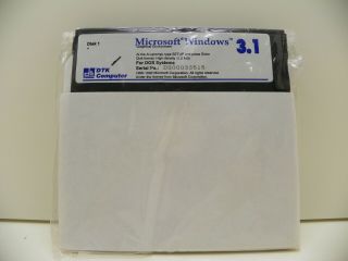 Vintage Windows 3.  1 Dos Systems Floppy 5.  25 7 Disk Set