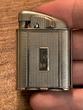 Evans Clipper Usa Lighter Art Deco,  100,  Near,  Initials ‘rs’ Wow
