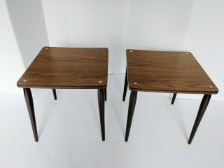 2 Mid Century Modern End Tables
