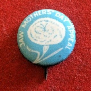 Vintage 3aw Mothers Day Appeal Button Badge