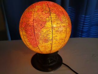 Vintage George F.  Cram Lighted Tabletop Globe
