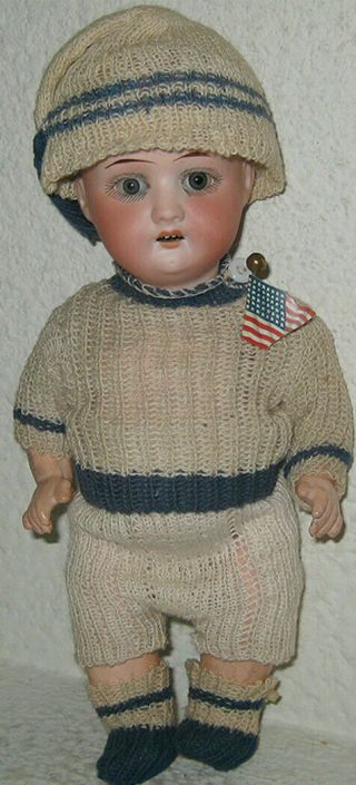 Gorgeous Little German Boy Antique Heubach Koppelsdorf Doll - Marked 250.  14/0