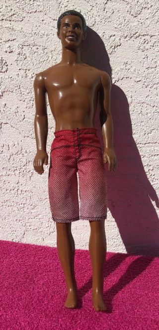Vintage African American Male Ken Doll 1987 W/ Surfer Shorts
