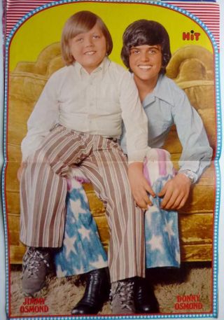 Donny & Jimmy Osmonds = 2 Pages 1973 Vintage French Poster (
