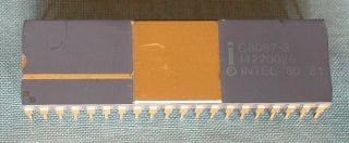 Vintage Intel Purple Ceramic & Gold C8087 - 3 Math Co - Processor Chip,  Great