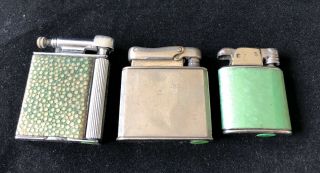 3 Collectible Vintage Lighters Parker Beacon,  Colibri Monopol & Automatic