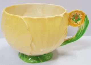 Vintage Carlton Ware Embossed Yellow Buttercup Cup Made In England C1934 - 51