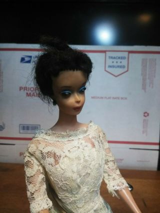 Vintage Japan 4 Brunette Ponytail Barbie Doll with Gown 2