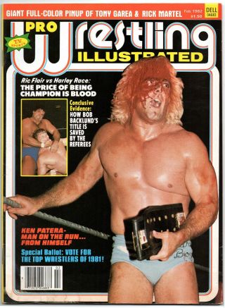 Pro Wrestling Illustrated February 1982 - Ric Flair On The Cover