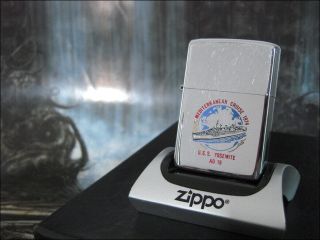 1974 Vintage Zippo Uss Yosemite Ad - 19 Med.  Cruise Dixie - Class Destroyer Tender