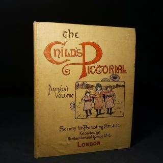 1895 Childs Pictorial Annual Volume Colour Illustrations Stories Tales Fables