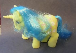 My Little Pony Vintage G1 Twice As Fancy Buttons Unicorn Taf Silky Mane & Tail