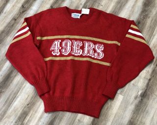 San Francisco 49ers Vintage 80s Cliff Engle Nfl Football Sweater Large