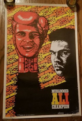 Muhammad Ali The Champ Boxing Blacklight Poster 23x34