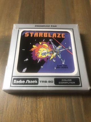 Radio Shack Trs - 80 Color Computer Starblaze - Tandy Cartridge 26 - 3094 1983