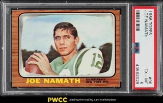 1966 Topps Football Joe Namath 96 Psa 6 Exmt (pwcc)