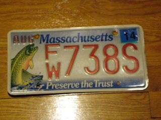 Massachusetts License Plate.  Preserve The Trust.
