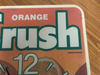 Vintage Orange Crush Soda Drink Neon Light Clock Sign 3