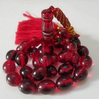 33 Beads Rosary Turkish Cherry Faturan Bakelite Islamic Prayer Amber بكلايت