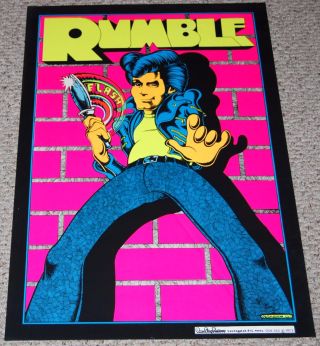 Rumble Blacklight Poster 1973 Osp Petagno 1950 